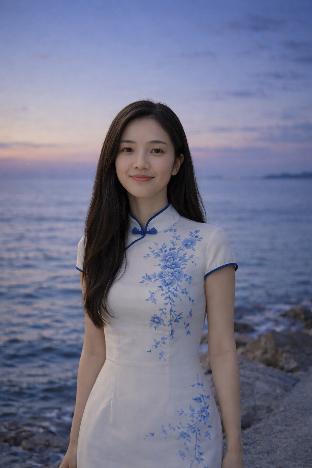 Seaside in qipao