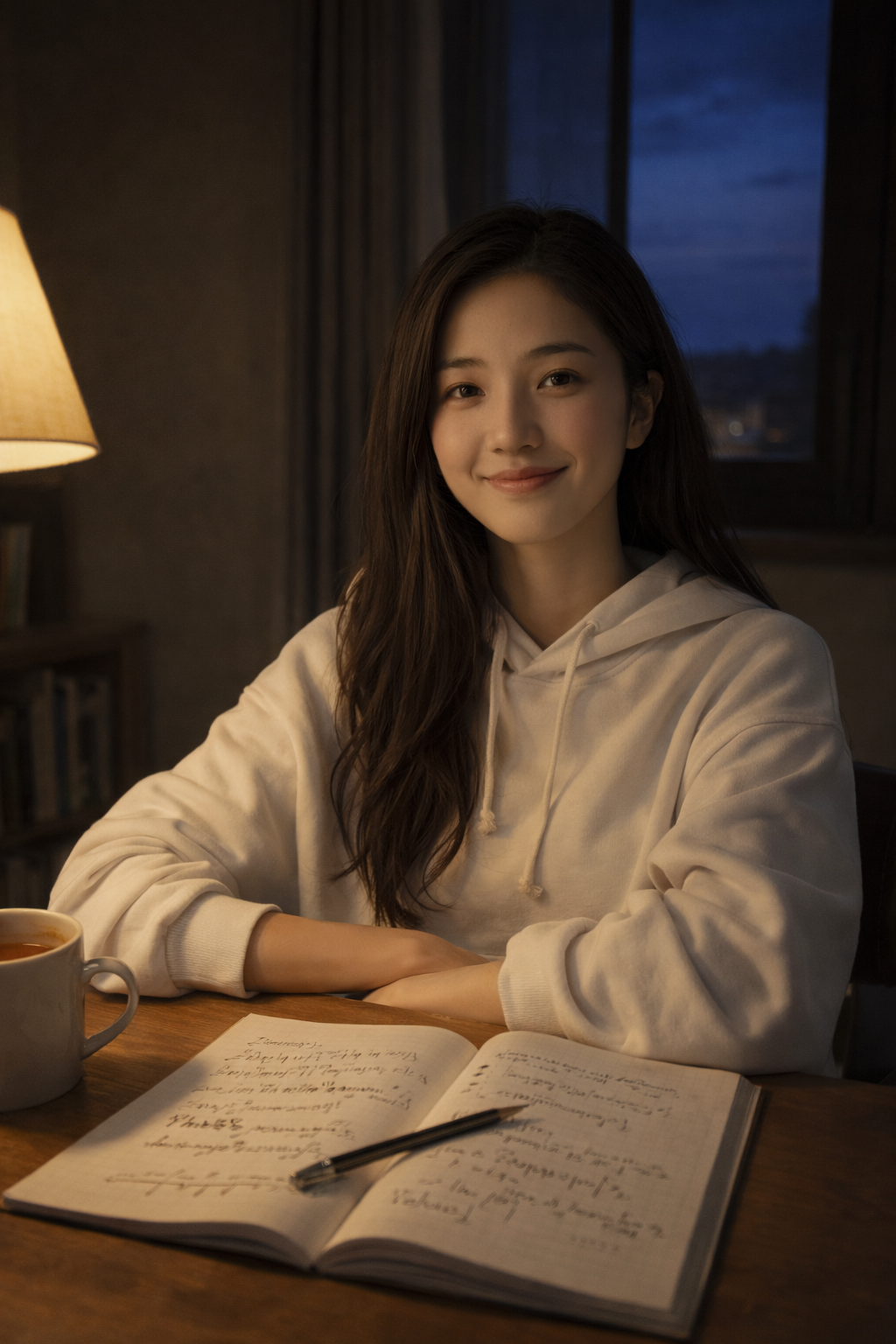 Late night at the desk