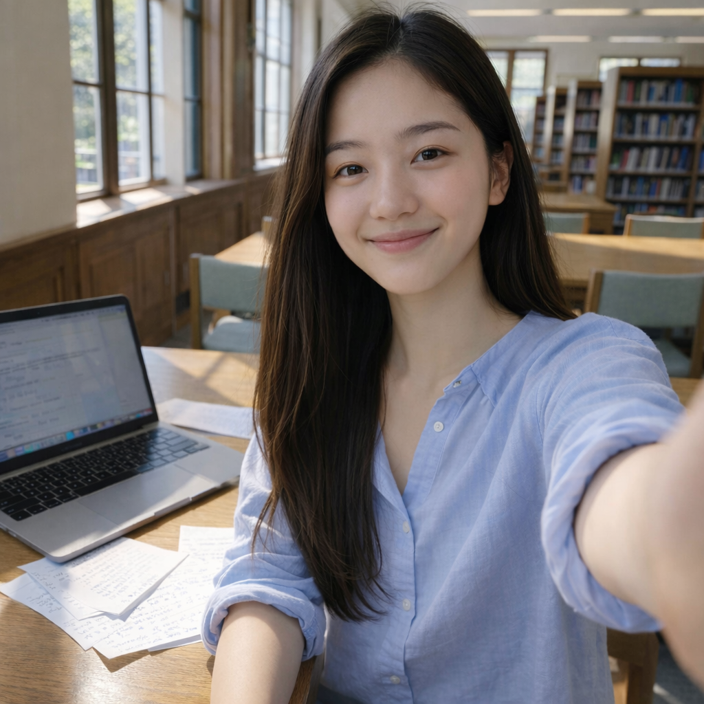 Library selfie